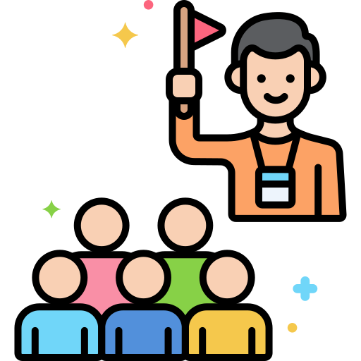 tour guide logo of night walking tour washington dc